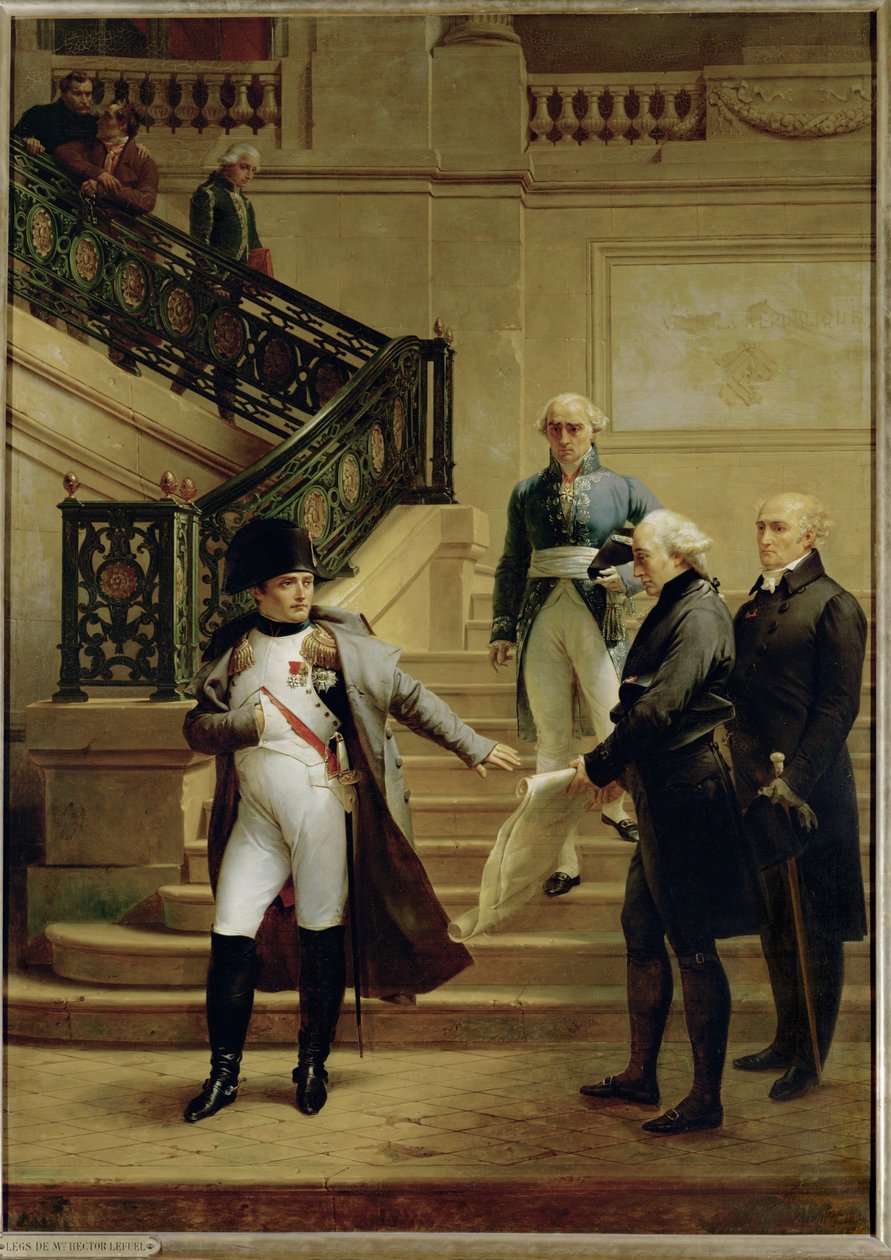 Napoleon na schodach Conseil d