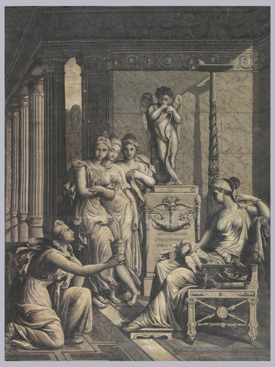 Psyche przynosząca Wenus kielich wody ze źródła młodości autorstwa Merry Joseph Blondel