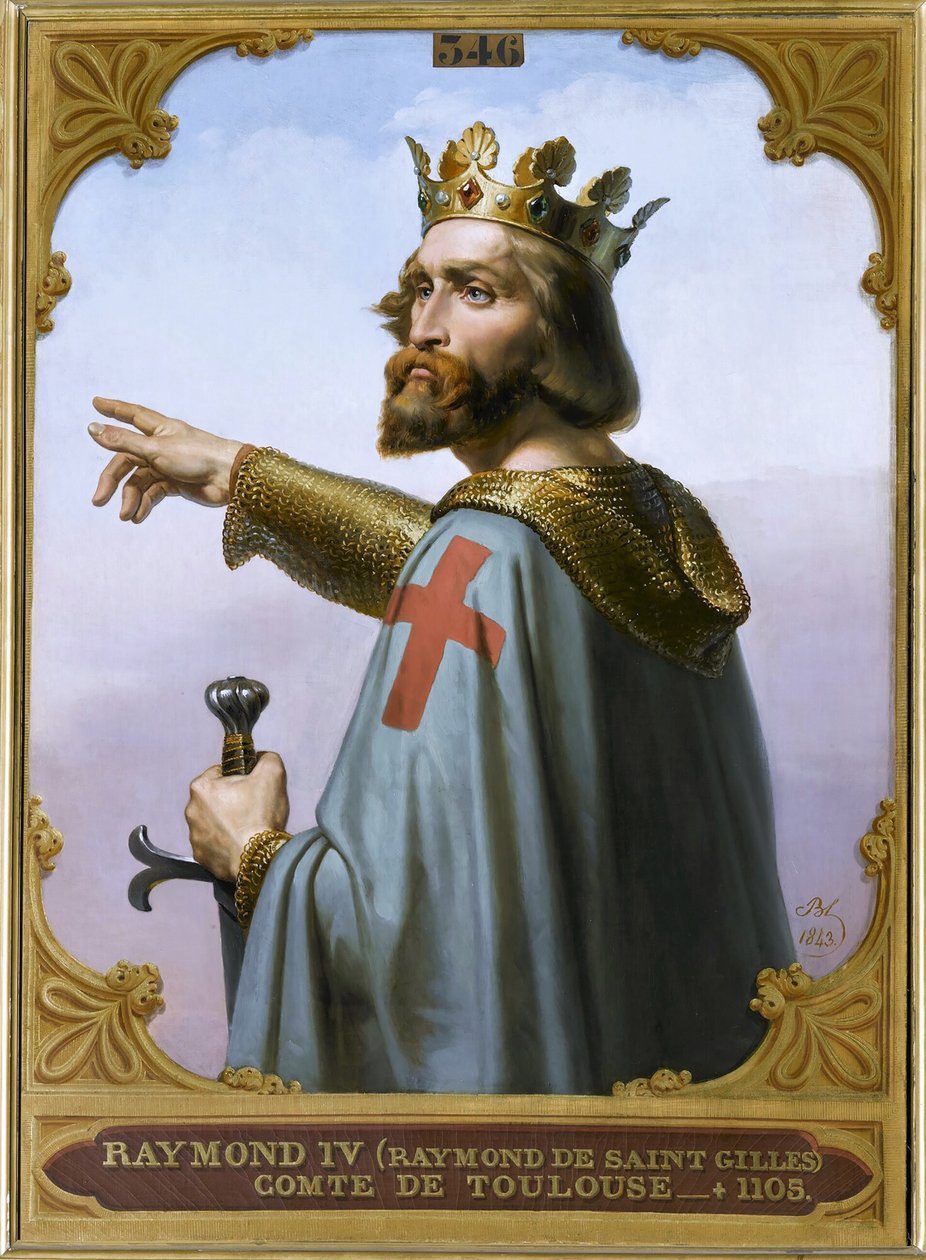 Raymond IV, hrabia Tuluzy, zwany Rajmundem z Saint-Gilles, 1843. autorstwa Merry Joseph Blondel