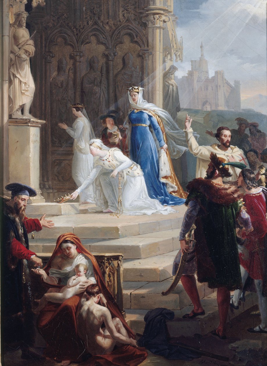 Święta Elżbieta Królowa Węgier autorstwa Merry Joseph Blondel