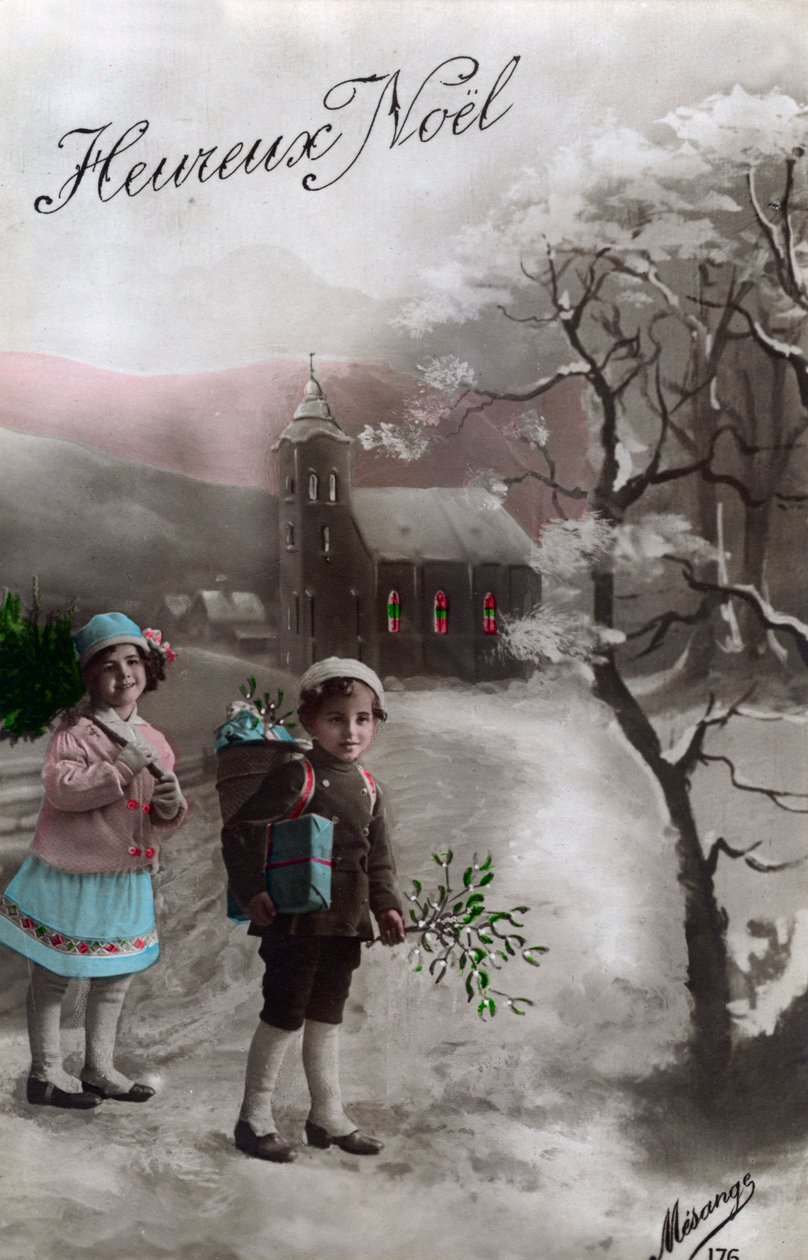 „Wesołych Świąt”, Wesołych Świąt, ok. 1900-1919. autorstwa Mesange