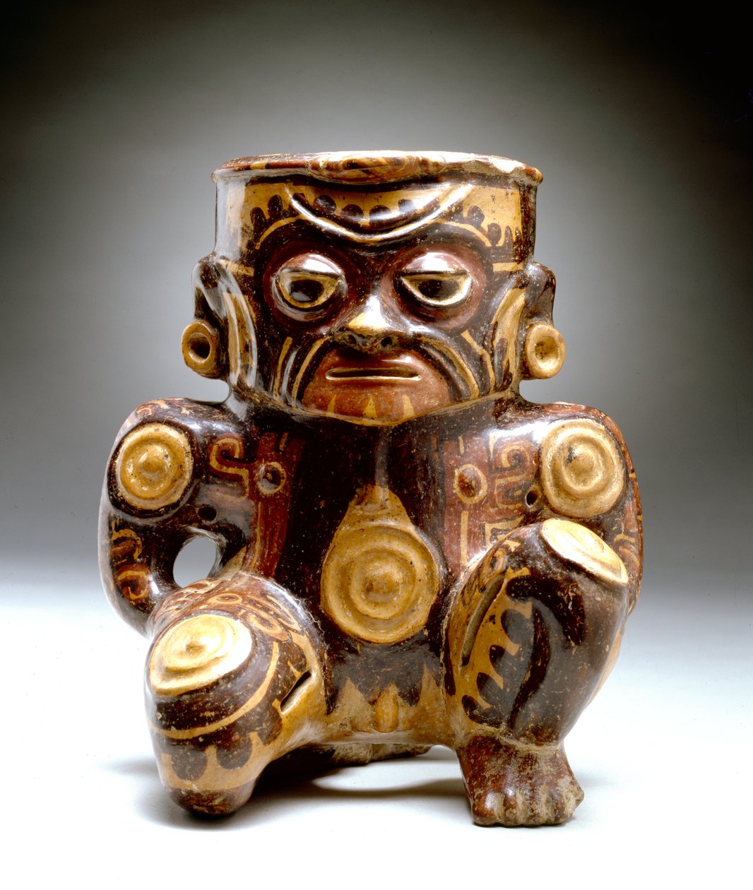 Antropomorficzne naczynie z wizerunkiem, strefa Guanacaste-Nicoya, 500-800 (ceramika) autorstwa Mesoamerican