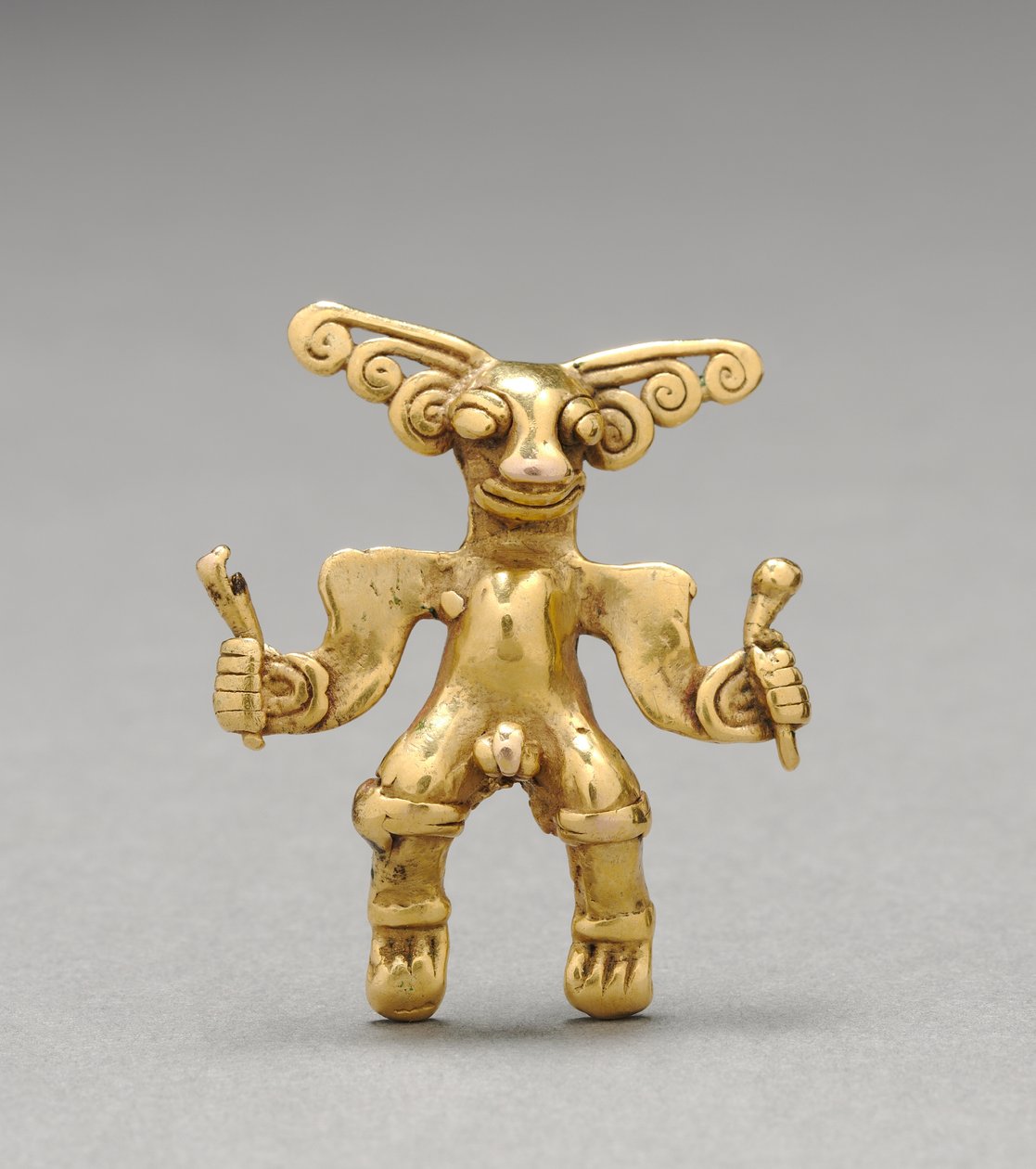 Wisiorek z figurką, ok. 1900 r. 1000-1550 (odlew złota) autorstwa Mesoamerican Mesoamerican