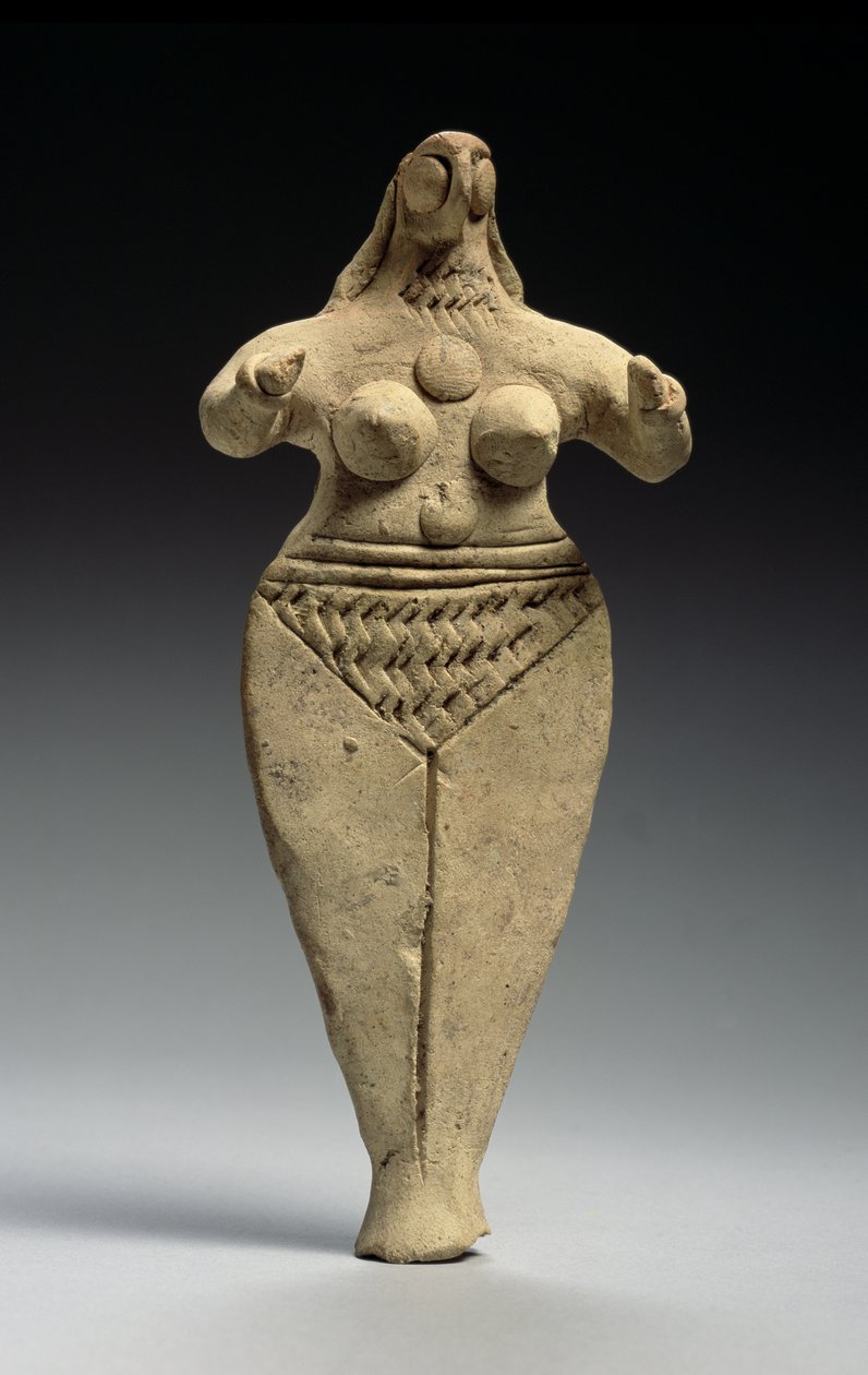 Figura kobieca, Akkadyjczyk, III dynastia Ur, ok. 2334-2004 pne (terakota) autorstwa Mesopotamian