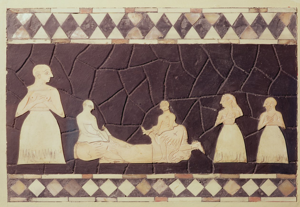 Scena ofiarna (mozaika) autorstwa Mesopotamian