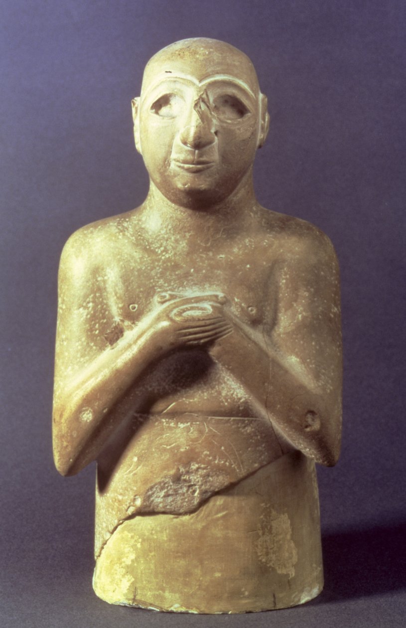 Posąg boga Utu, Mezopotamia, ok. 2400 p.n.e. (wapień) autorstwa Mesopotamian