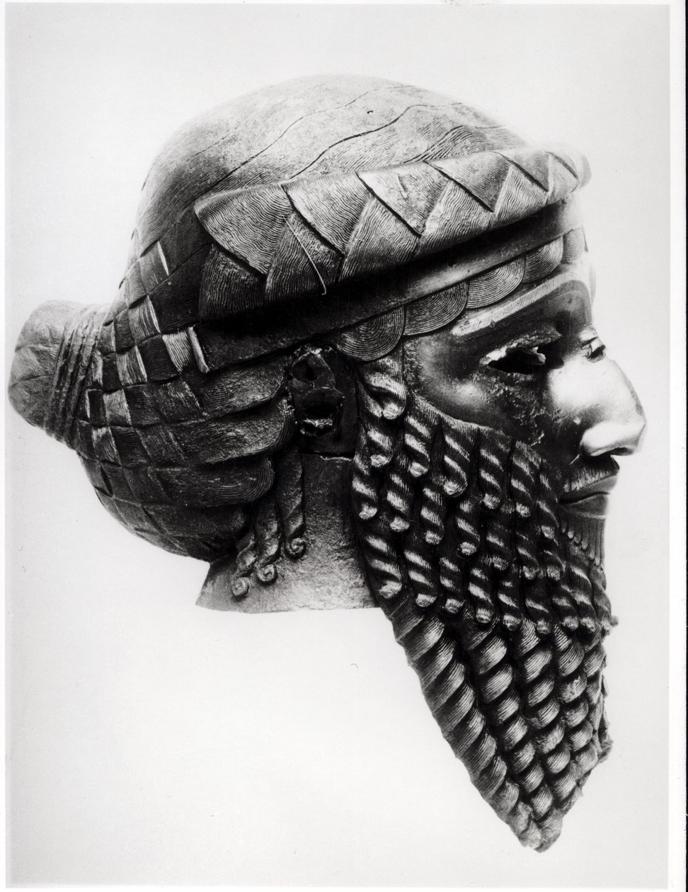 Głowa Sargona I (ok. 2334-2279 pne) 2400-2200 pne (miedź) (patrz także 189592) autorstwa Mesopotamian
