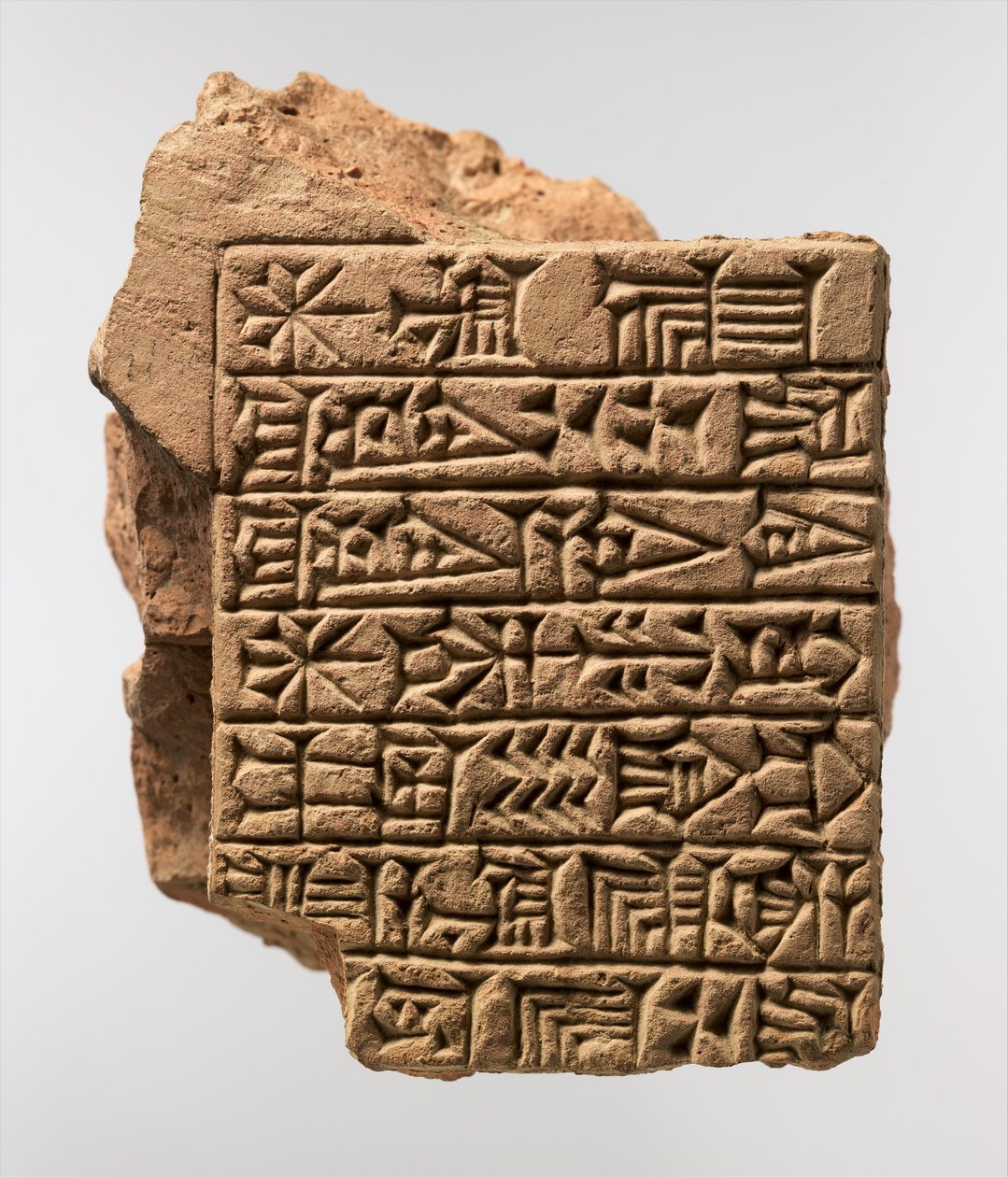 Cegła z inskrypcją kasycką z sumeryjskim napisem dedykacyjnym Adad-shuma-usur, ok. 1216–1187 p.n.e. (ceramika) autorstwa Mesopotamian Mesopotamian