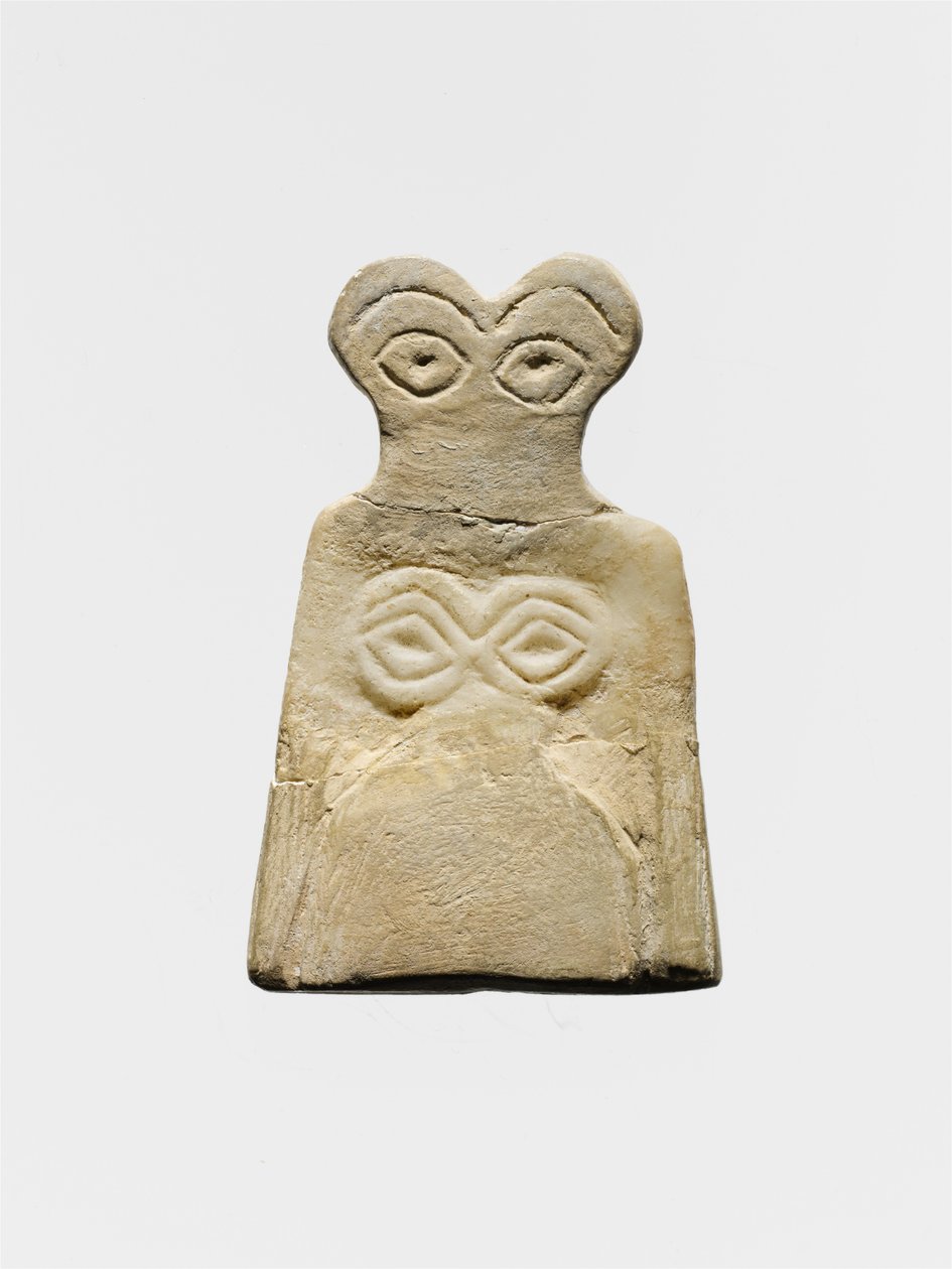 Środkowy bożek oka Uruk, ok. 3700-3500 p.n.e. (alabaster gipsowy) autorstwa Mesopotamian School