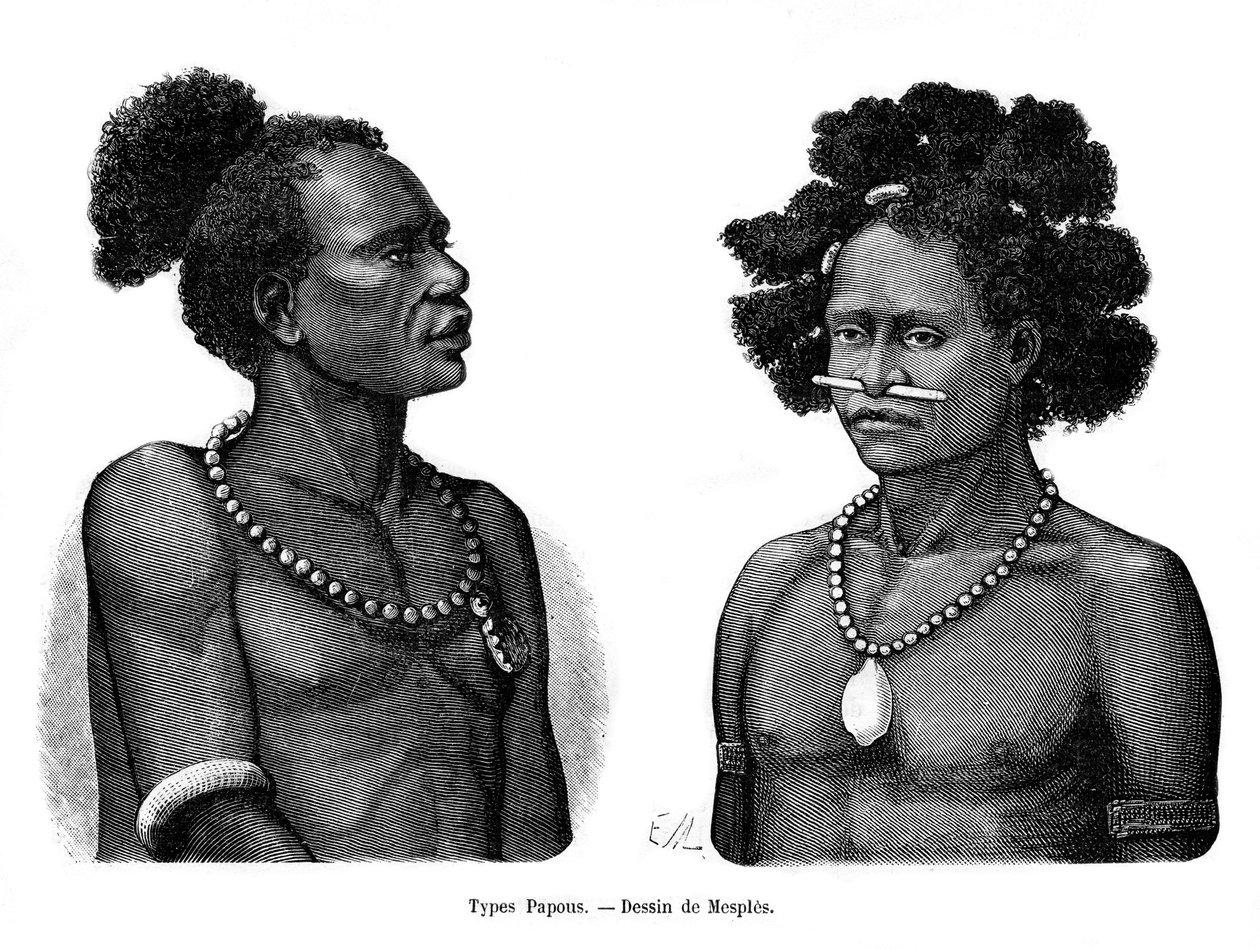 Typy papuaskie, XIX w. autorstwa Mesples