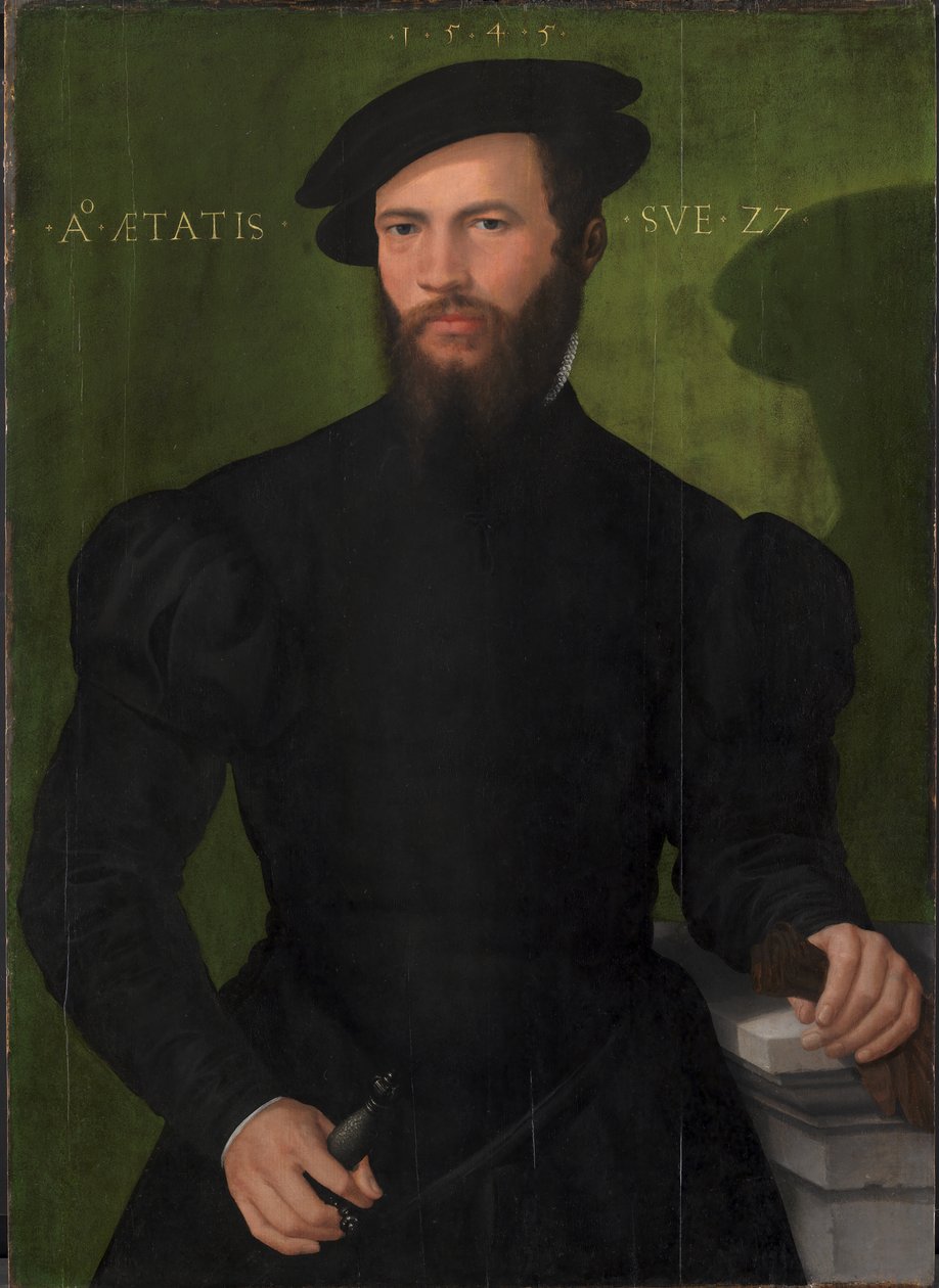 Portret dżentelmena w wieku 27 autorstwa Mesteren fra 1540