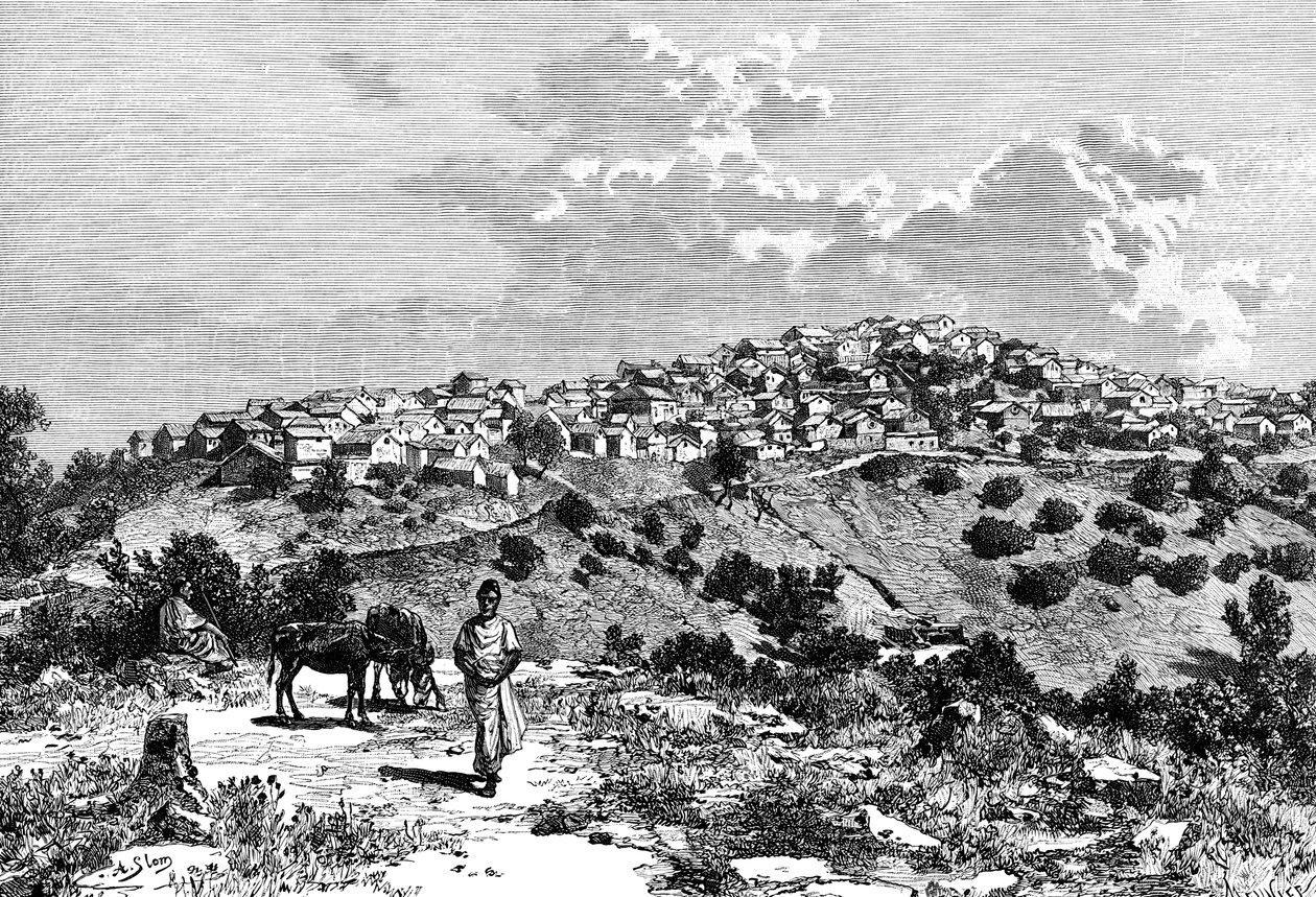 Wieś Kabyle, Afryka Północna, 1895. autorstwa Meunier