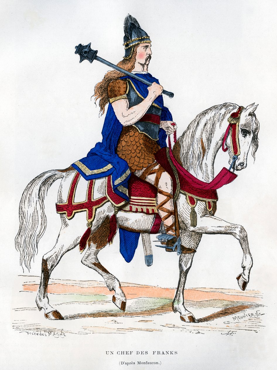 Wódz Franków, ok. V-IX w. 1882-1884. autorstwa Meunier