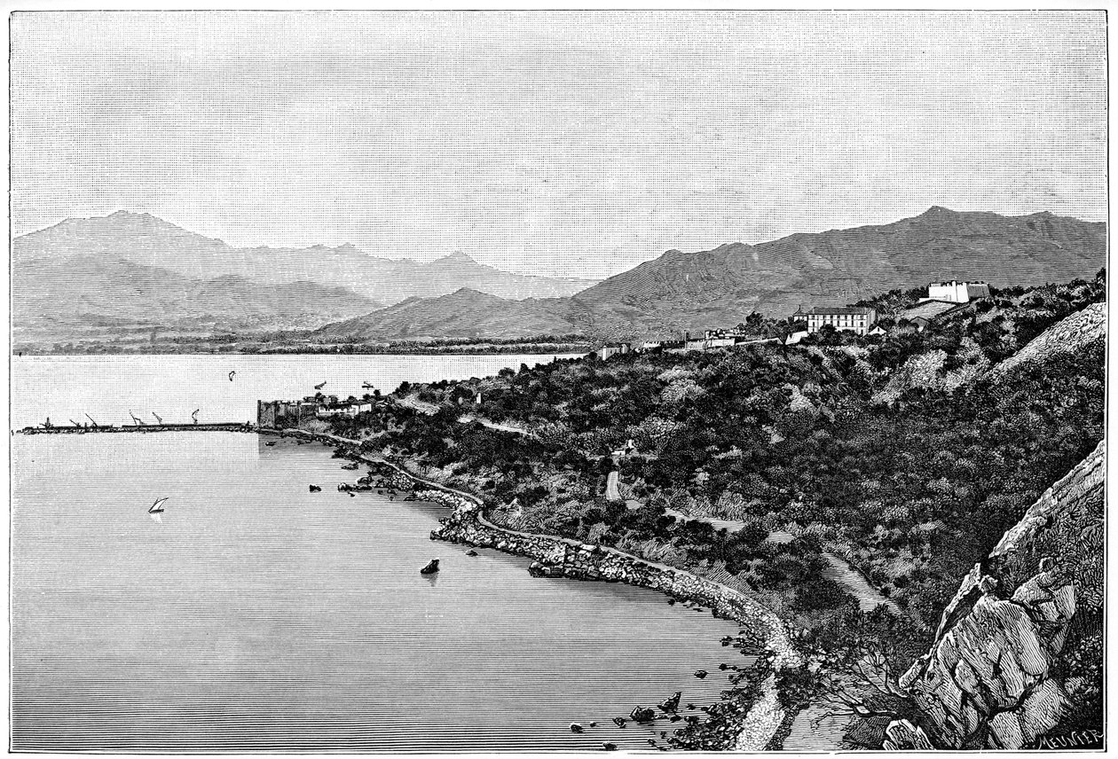 Widok na zatokę Stora, ok. 1890 r. autorstwa Meunier