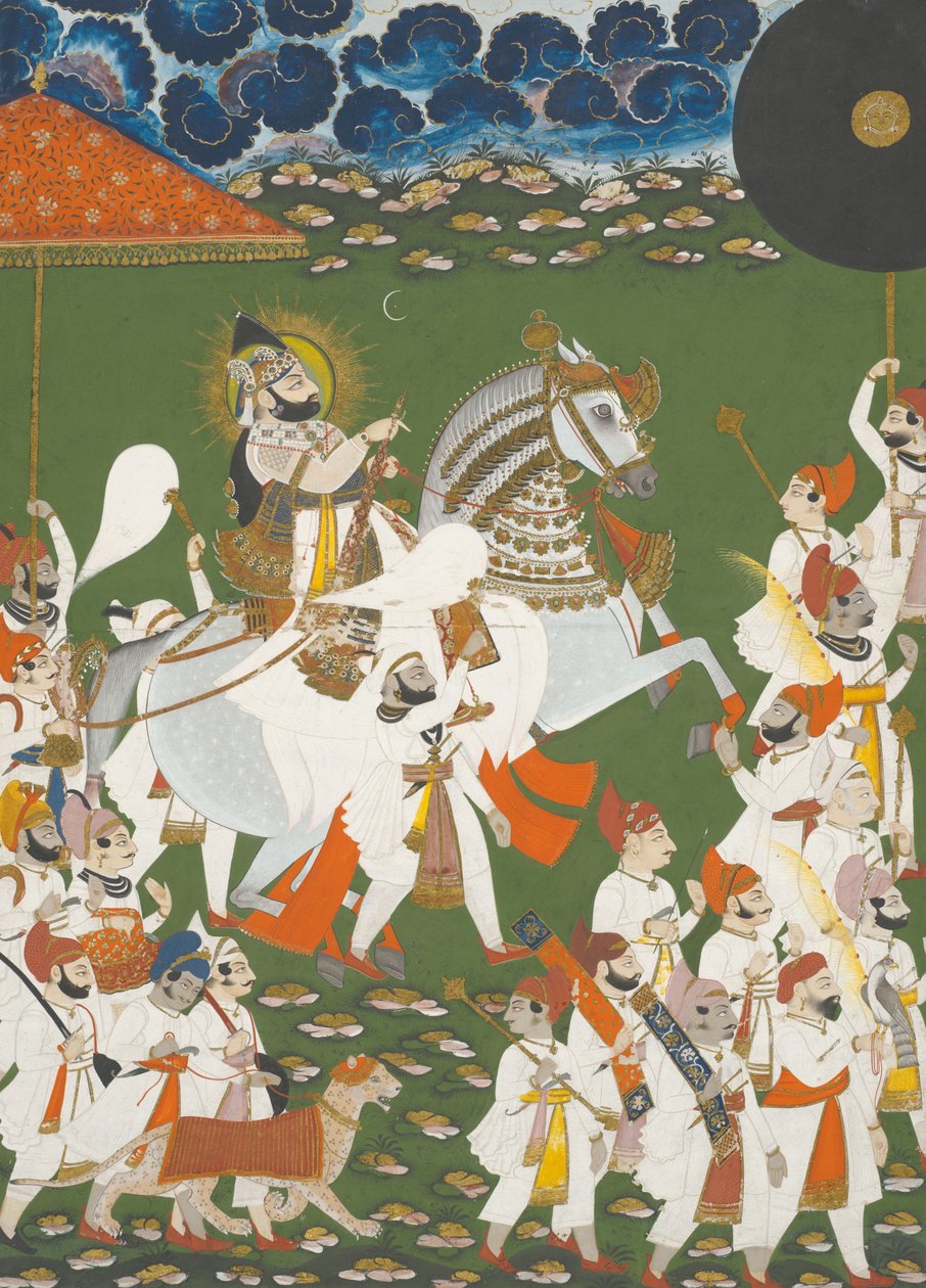 Maharana Bhim Singh w procesie autorstwa Mewar India; Rajasthan