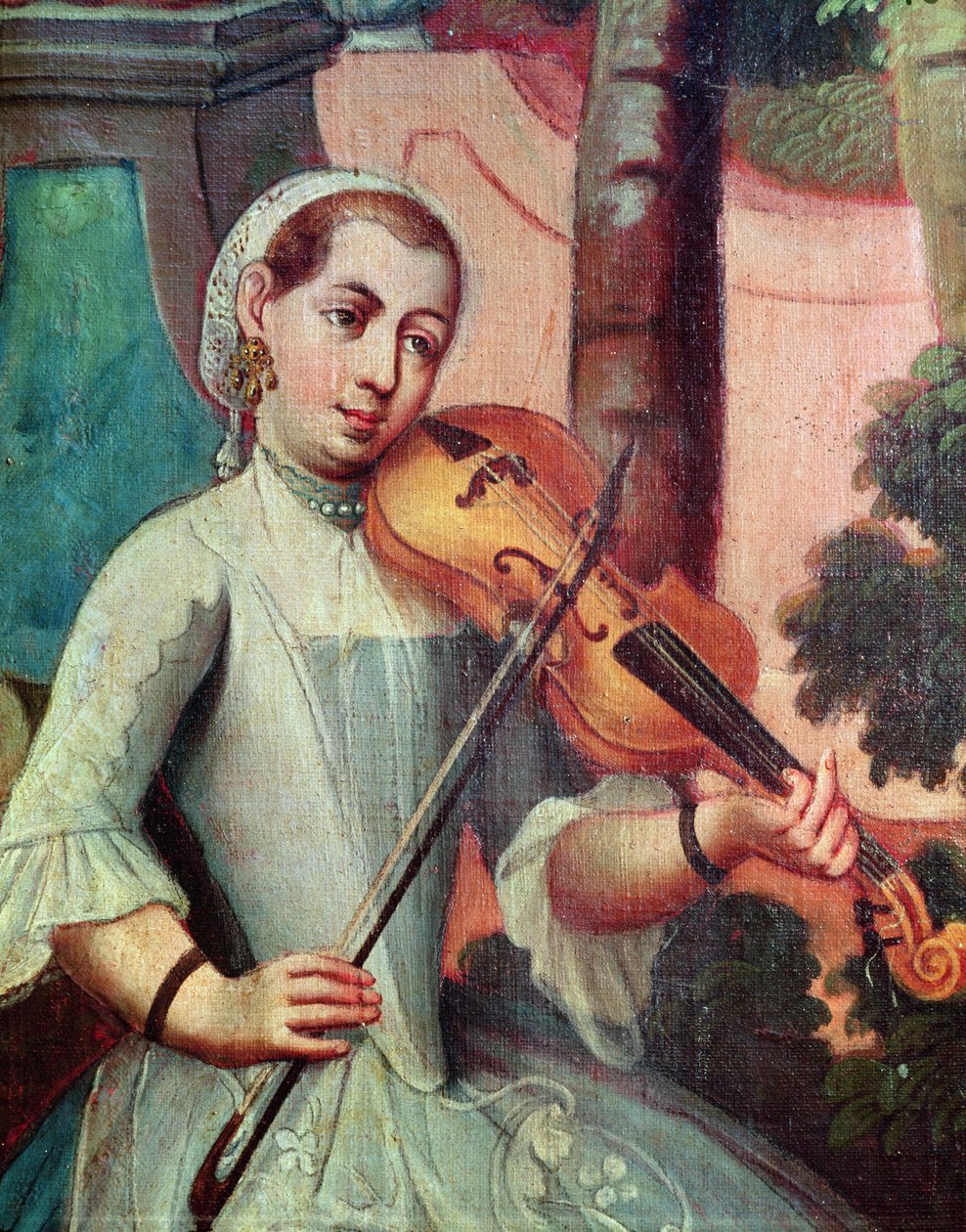Skrzypek, szczegół z ekranu autorstwa Mexican School