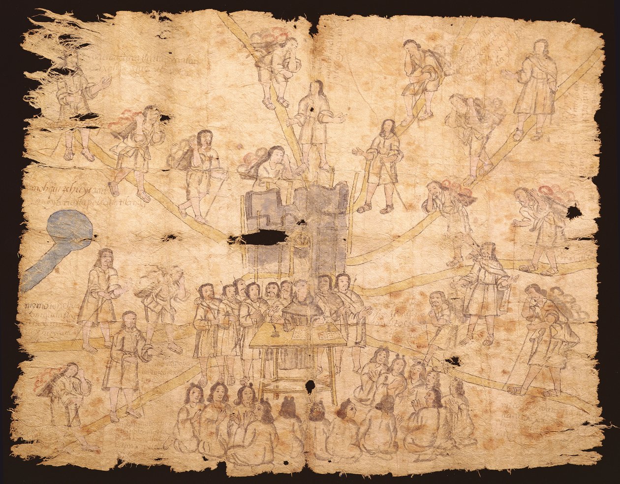 Codex San Pedro Atlapolco (atrament i toaleta na papierze) autorstwa Mexican School