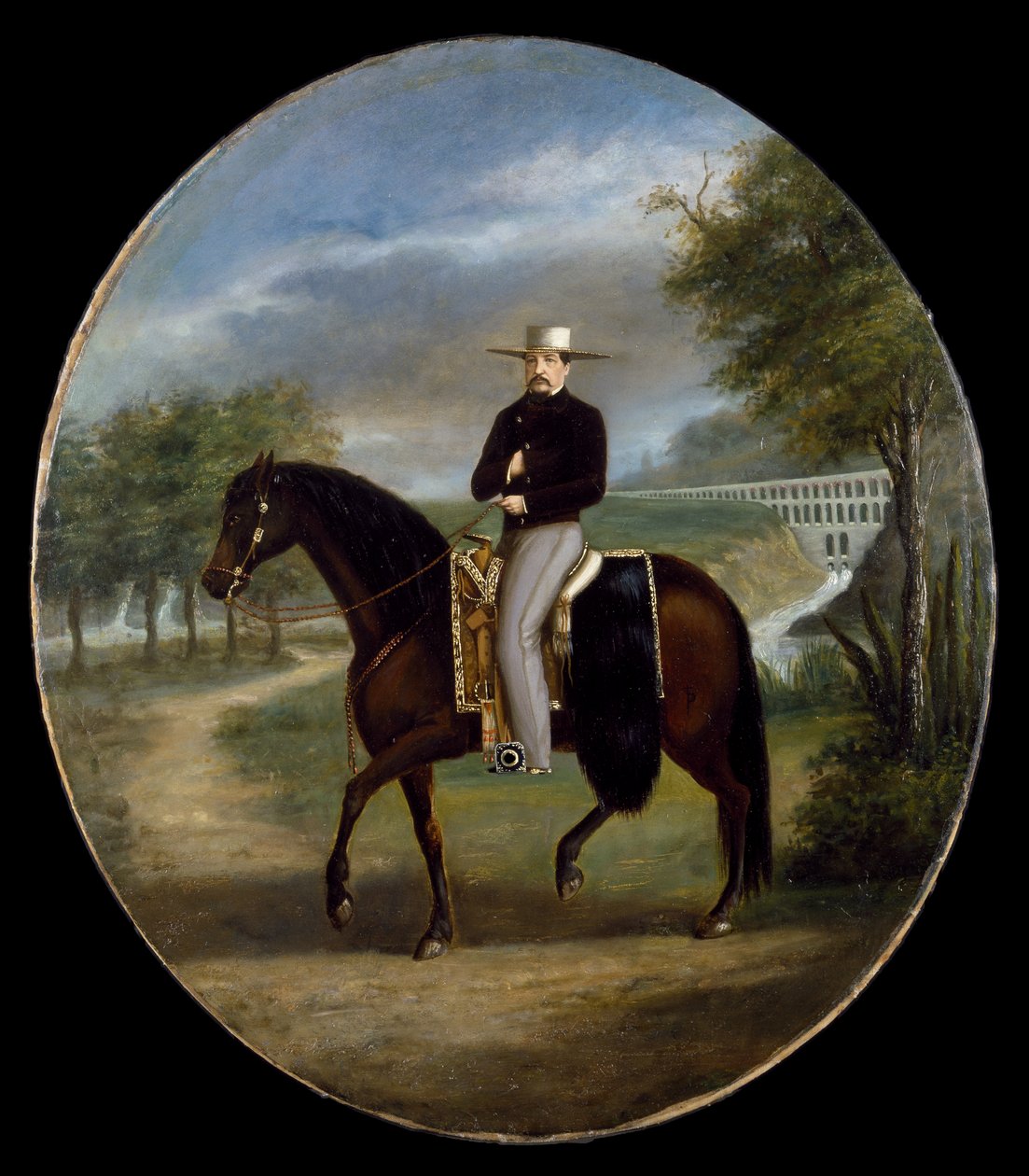 Don Manuel Romero de Terreros Villamil (olej na płótnie naklejony na papier) autorstwa Mexican School