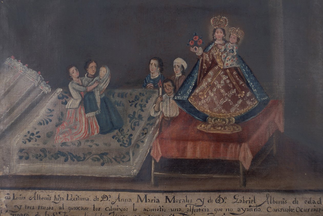 Obraz ex-voto, 1851 autorstwa Mexican School