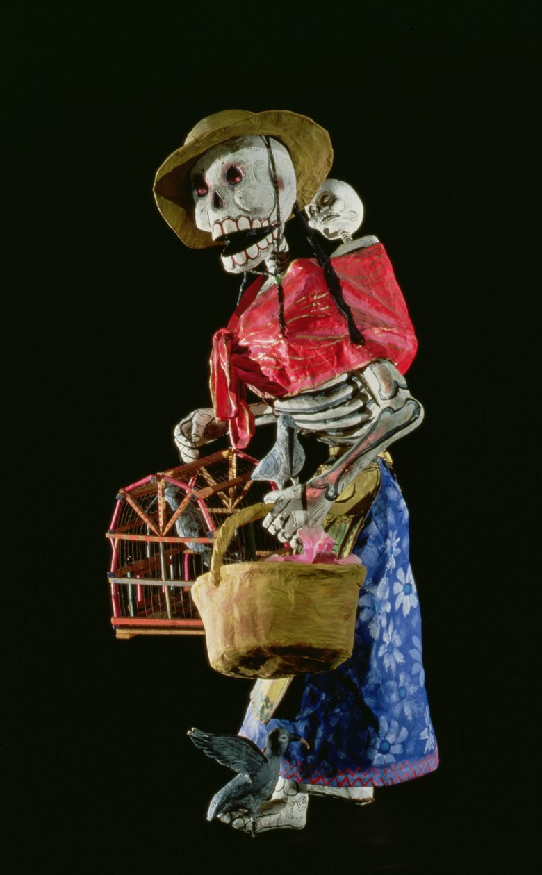 Figurka na Dzień Zmarłych (papier mache) autorstwa Mexican School