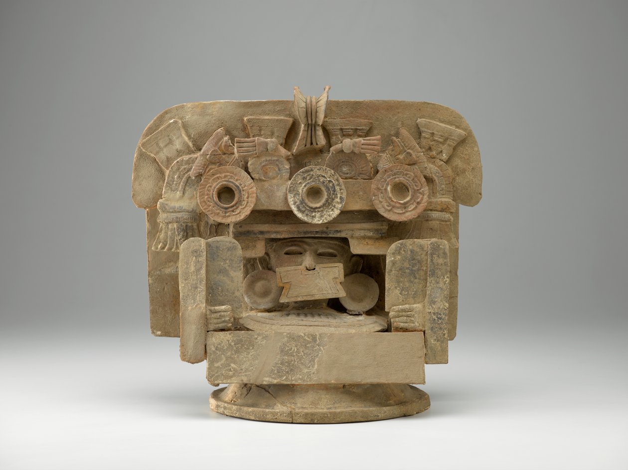 Incensario, ok.200-600 (terakota i farba) autorstwa Mexican School