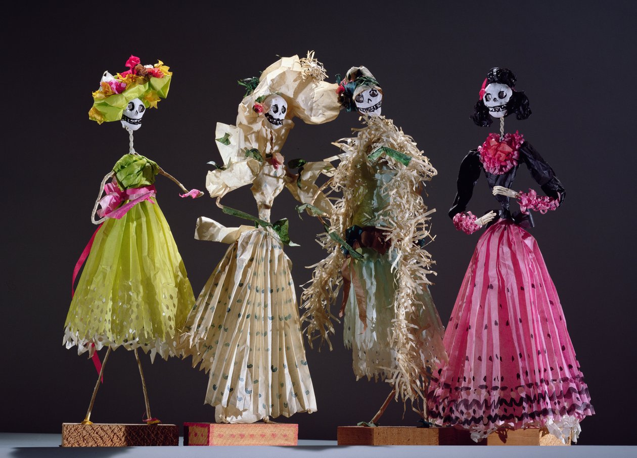 Panie Dnia Zmarłych, z Oaxaca autorstwa Mexican School