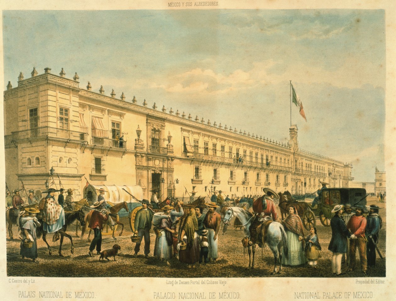 Pałac Narodowy w Meksyku autorstwa Mexican School