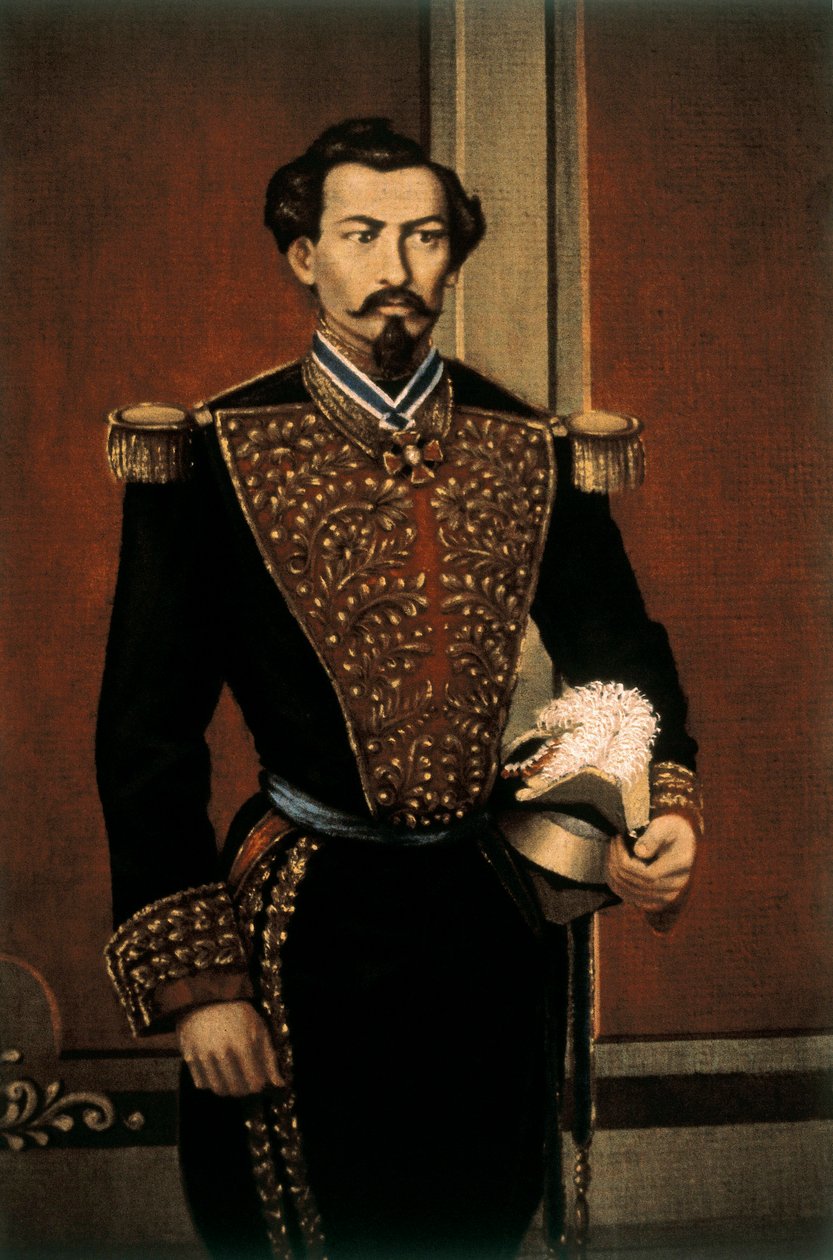 Portret Miguela MIRAMONA (1831-1867), meksykańskiego generała i polityka (olej na płótnie) autorstwa Mexican School