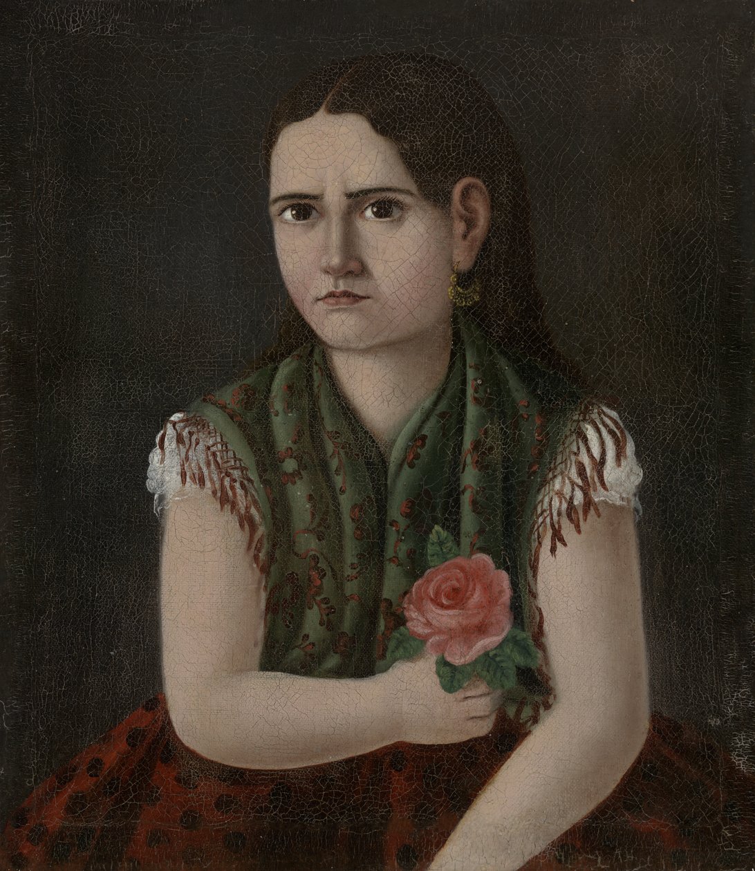 Portret kobiety, ok.1880 autorstwa Mexican School