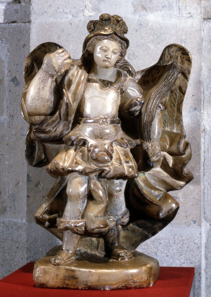 Posąg św. Michała (alabaster) autorstwa Mexican School