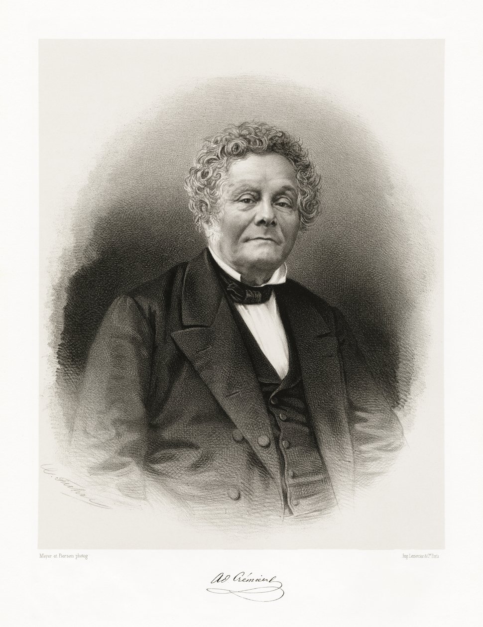Izaak Adolphe Crémieux, 1865-66 autorstwa Meyer and Pierson