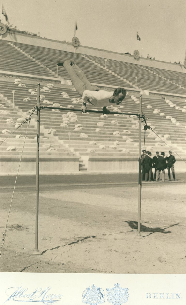 Igrzyska Olimpijskie, 1896; sportowiec Herman Weingartner, mistrz w drążku poziomym autorstwa Meyer Albert