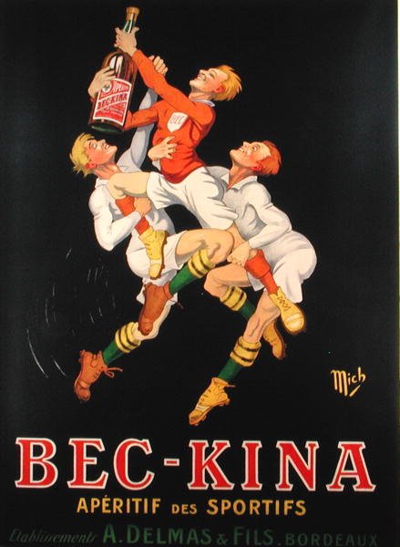 Plakat reklamujący „Bec-Kina”, francuski aperitif autorstwa Mich