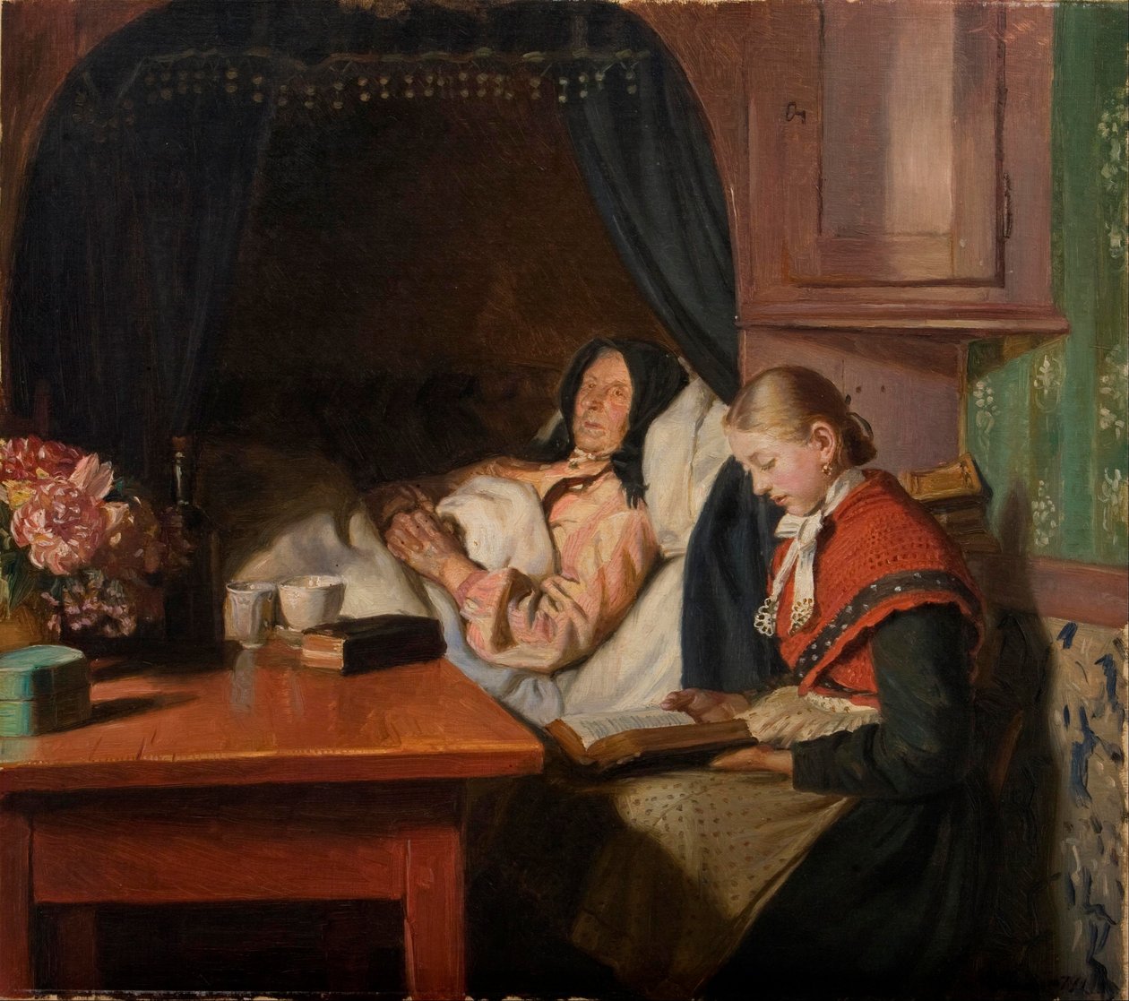 Przy łóżku chorym autorstwa Michael Peter Ancher