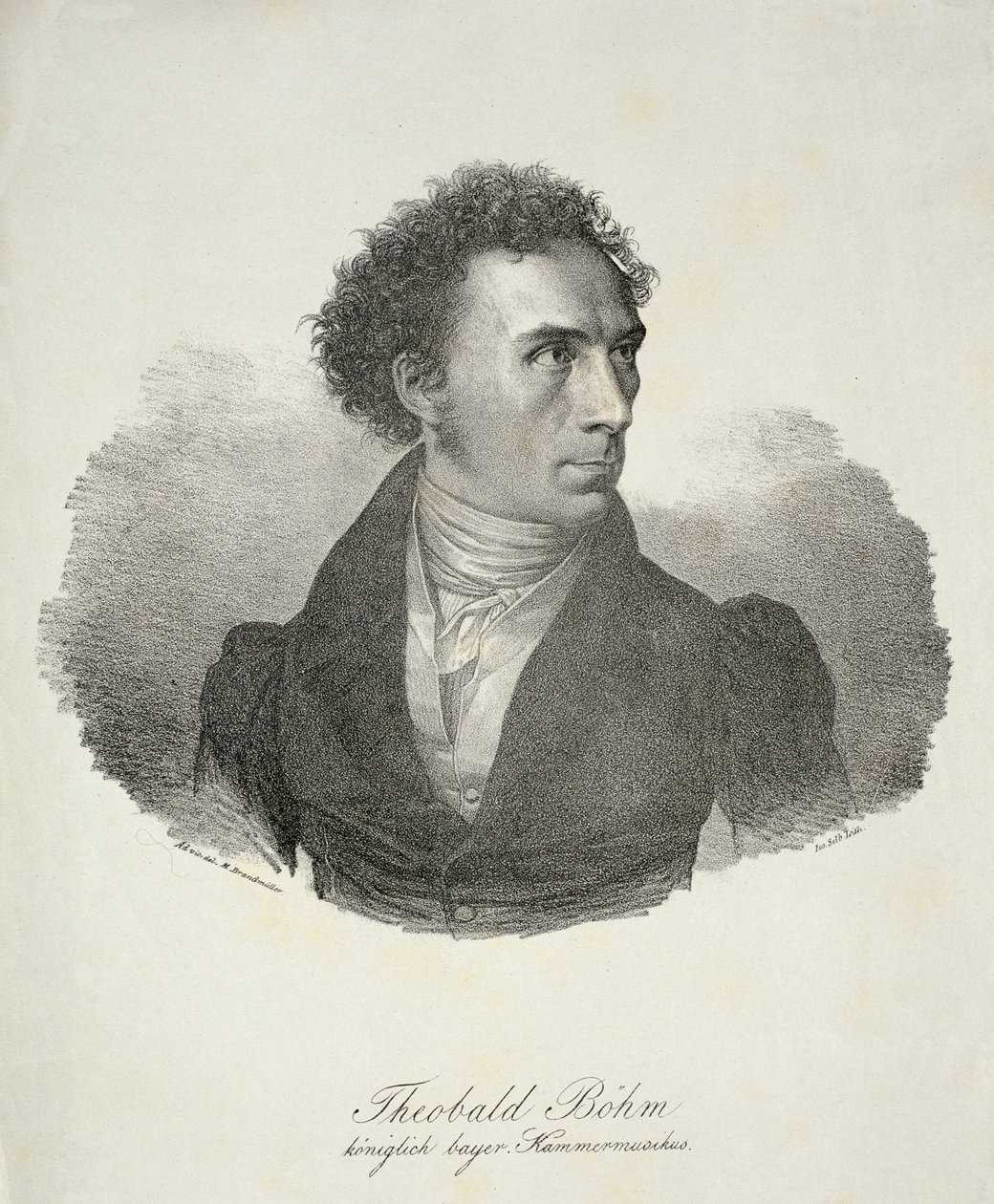 Theobald Bohm (1794-1881) grawerowany przez Selb autorstwa Michael Brandmuller