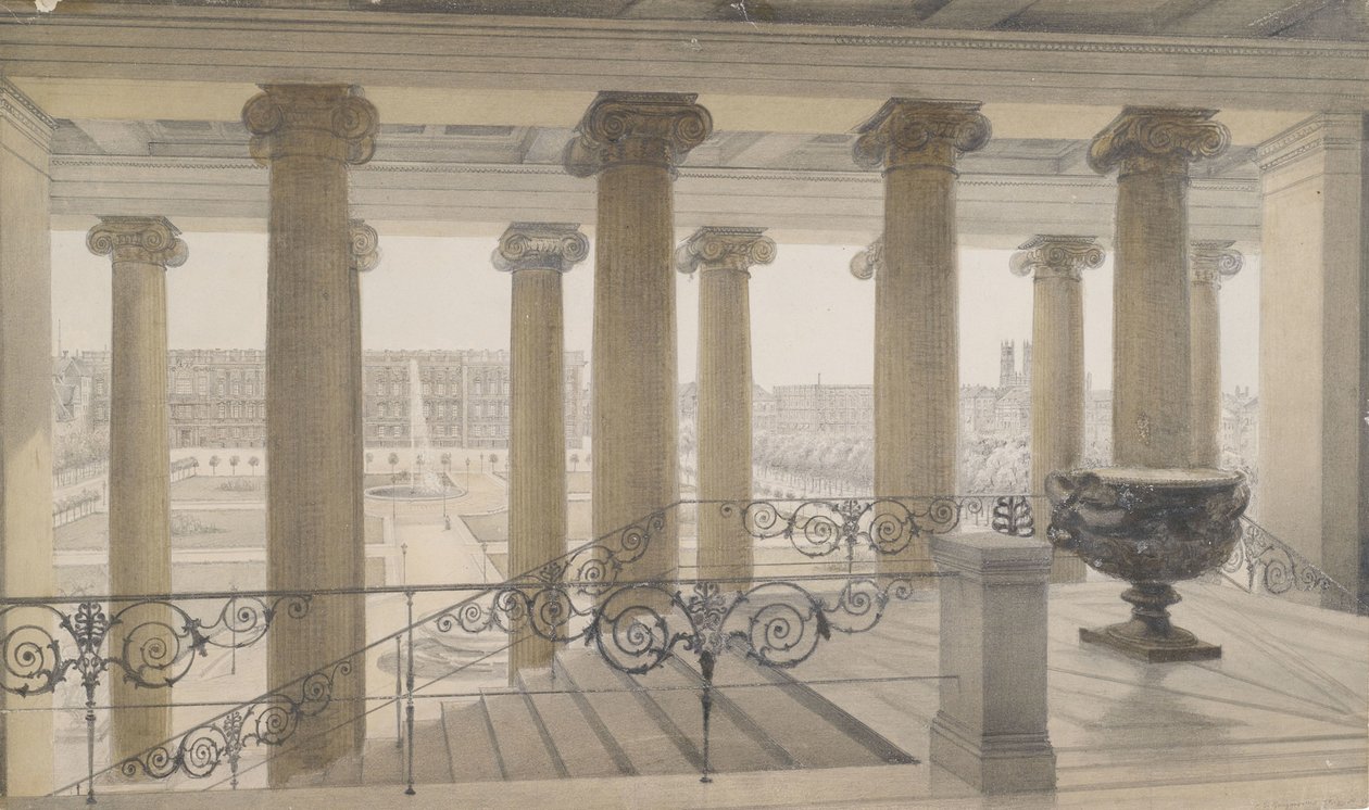 Widok z Altes Museum na Lustgarten autorstwa Michael Carl Gregorovius