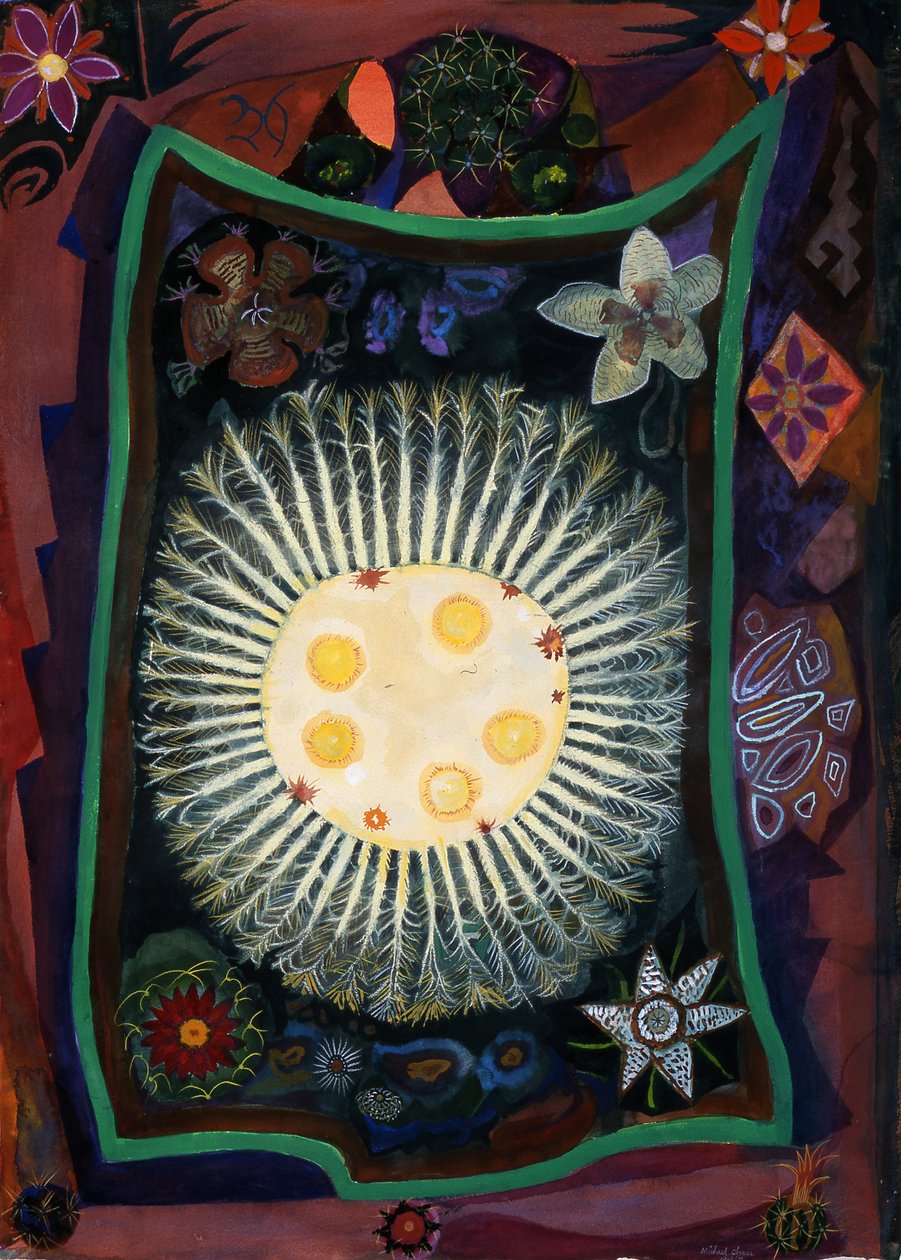 Hołd dla Echincactus, 1999 (wc na papierze) autorstwa Michael Chase