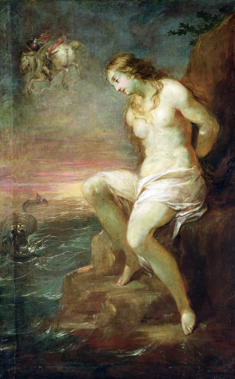 Perseus Recuing Andromeda, c.1695 poli autorstwa Michael Leopold Willmann