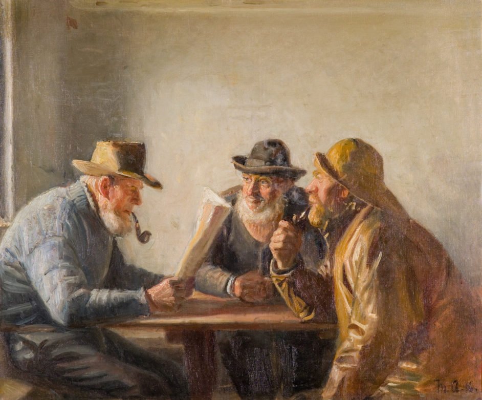 Rybacy w karczmie autorstwa Michael Peter Ancher