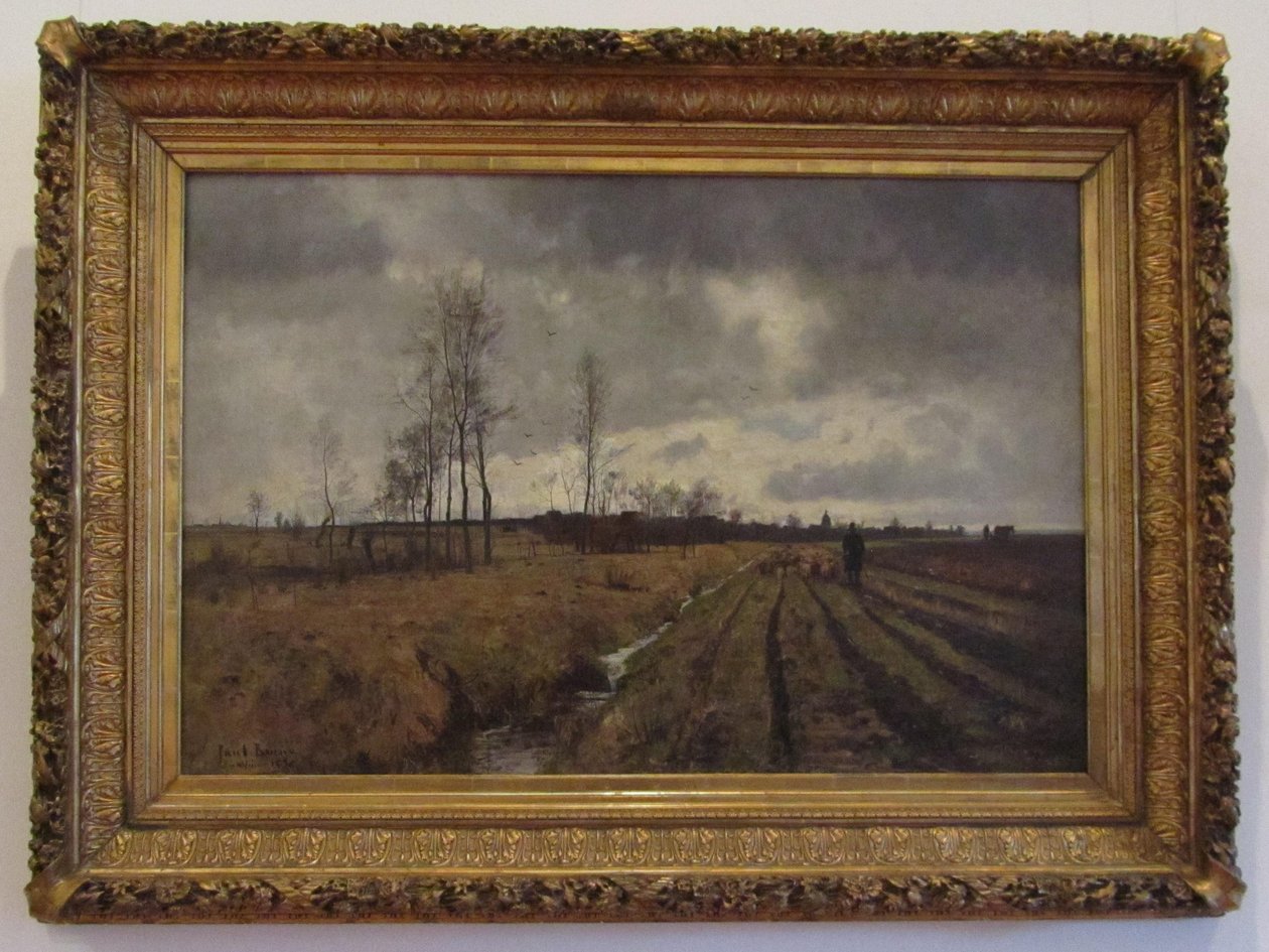 Weg nach Niedergrunstedt, Paul Baum, 1886, eksponowany w muzeum zamkowym w Weimarze. autorstwa Michael Sander Sander