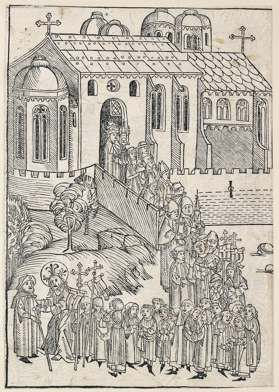 Chrystus pozdrawiający pielgrzyma, ok. 1491 autorstwa Michael Wolgemut