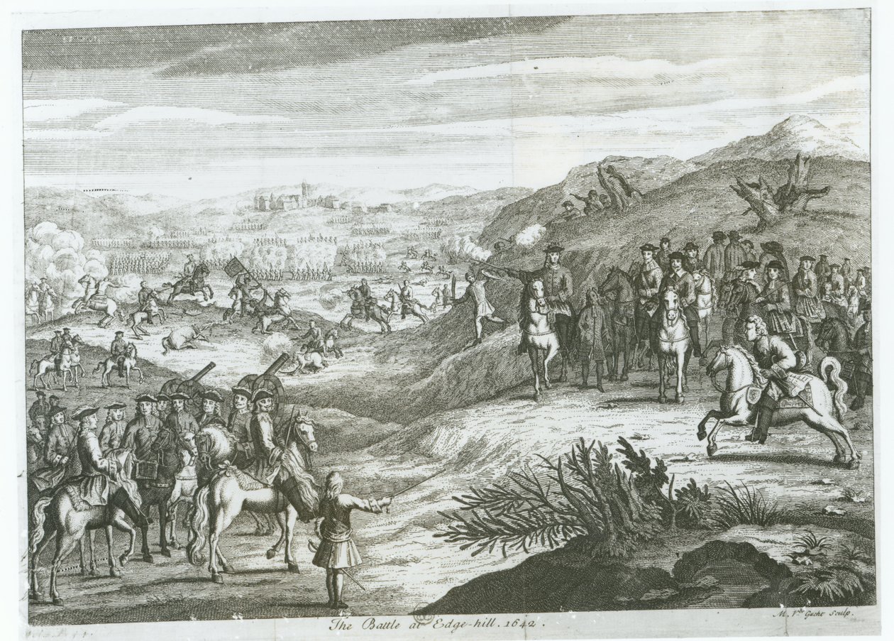 Bitwa pod Edgehill, 23 października 1642 autorstwa Michael van der Gucht