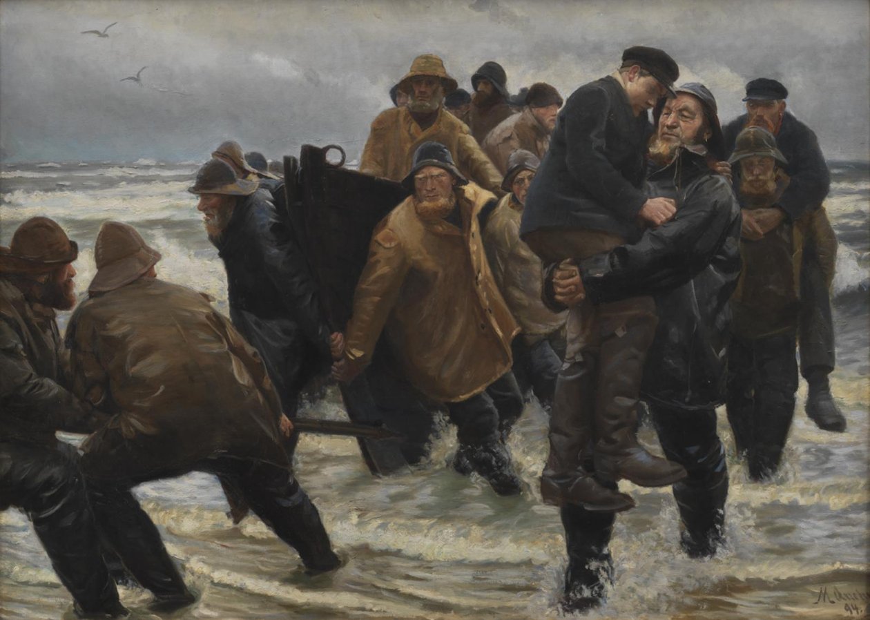 Uratowana załoga autorstwa Michael Ancher