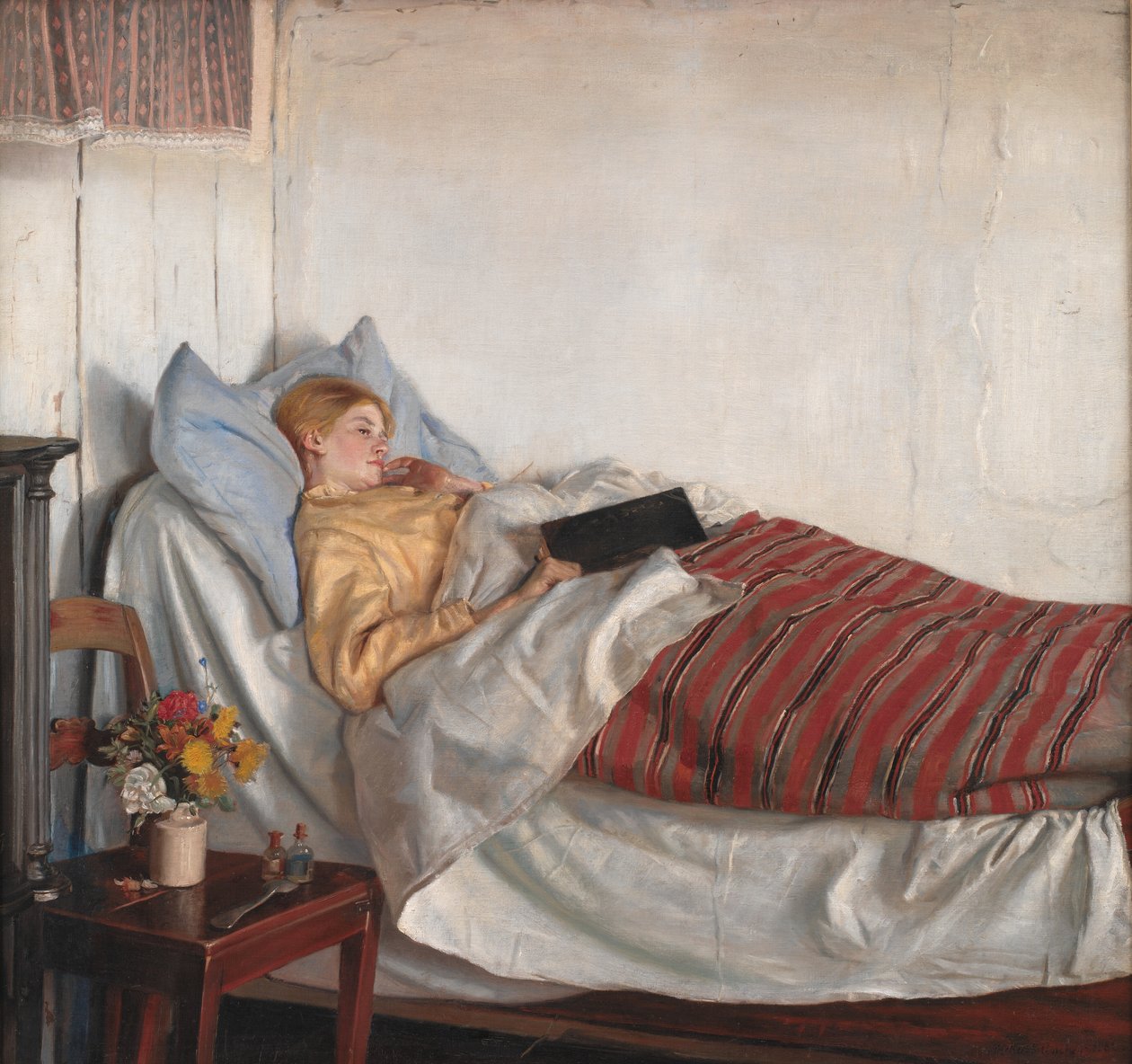 Chora dziewczyna autorstwa Michael Ancher