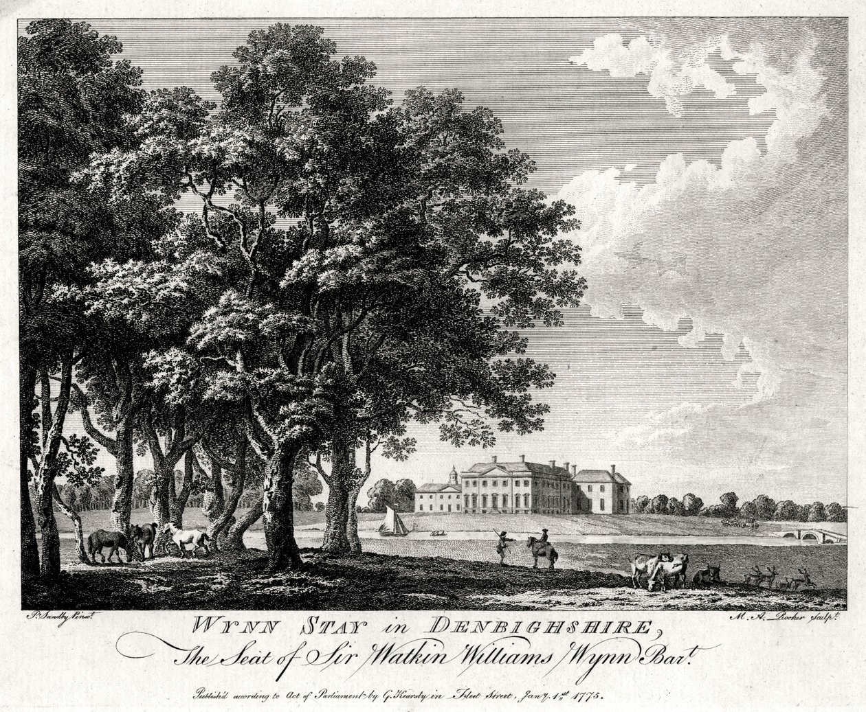 Wynn Pobyt w Denbighshire, Walia, 1775 autorstwa Michael Angelo Rooker