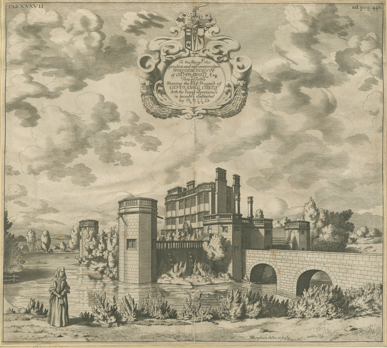 Zamek Caverswall: miedzioryt, bd [1653-1686] (druk) autorstwa Michael Burghers