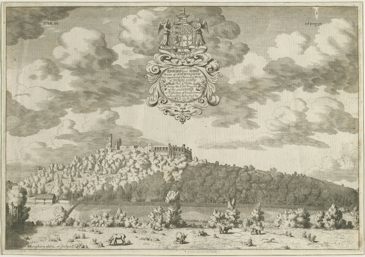 Zamek Dudley: miedzioryt, bd [1653-1686] (druk) autorstwa Michael Burghers