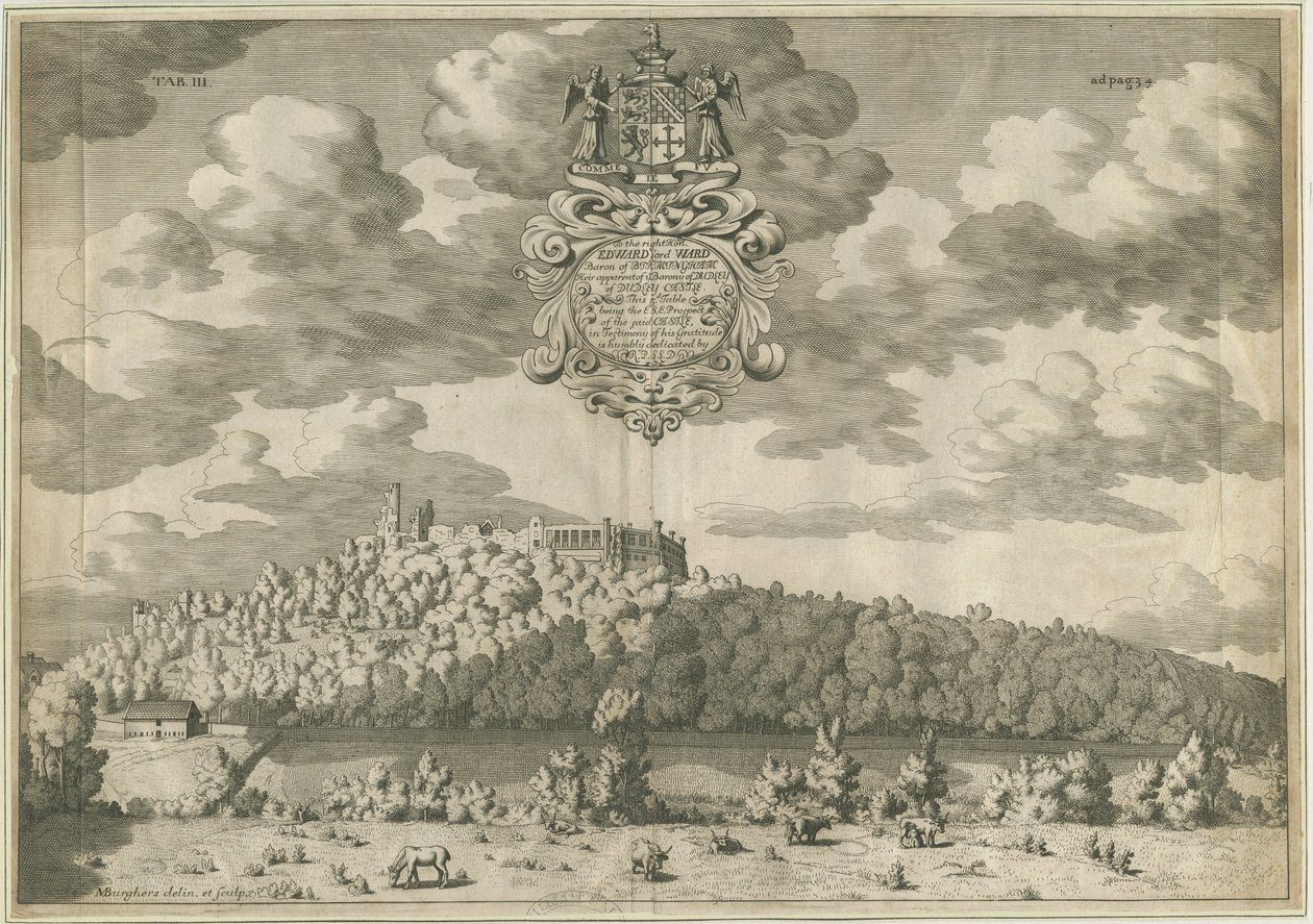 Zamek Dudley: miedzioryt, nd [1653-1686] autorstwa Michael Burghers