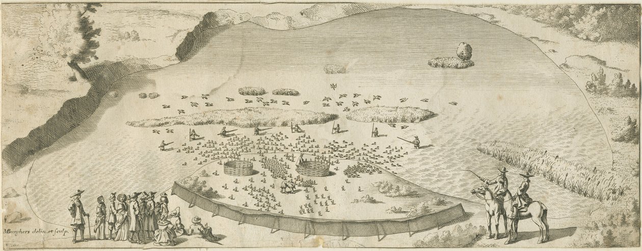 High Offley - Shebben Pool: rycina, bd [1653-1686] (druk) autorstwa Michael Burghers