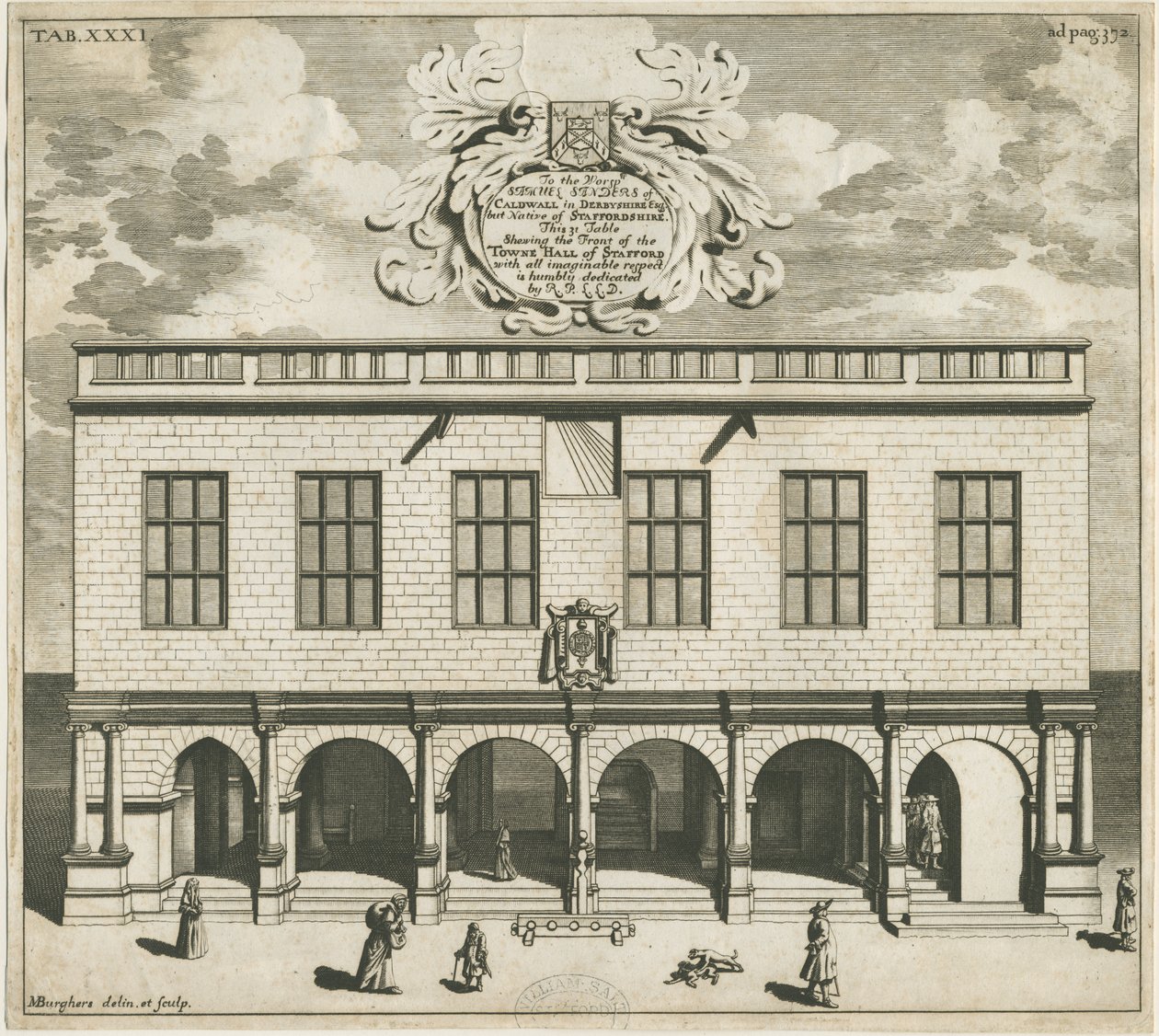 Stafford - Shire Hall: miedzioryt, nd [1686] autorstwa Michael Burghers